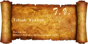 Tobak Viktor névjegykártya